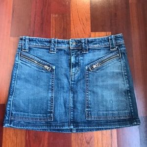 7 for all mankind mini jean skirt